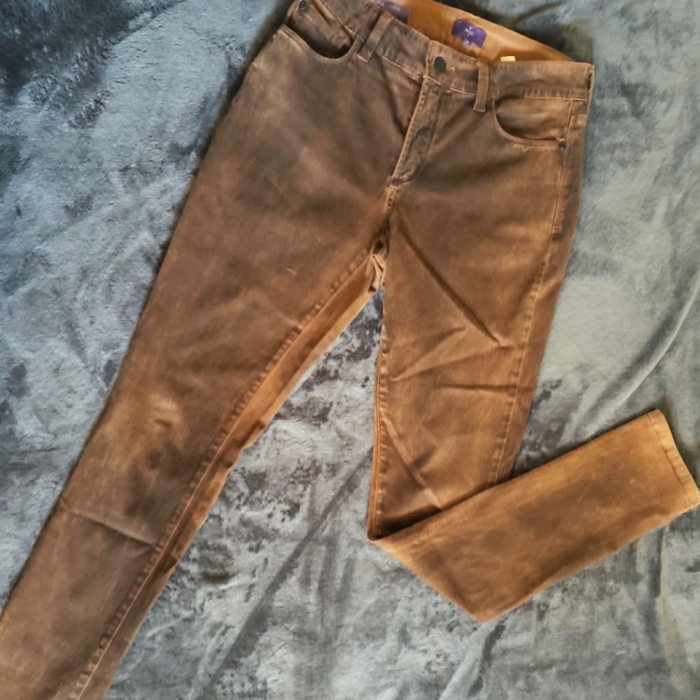 Acid Washed Brown Jeggings